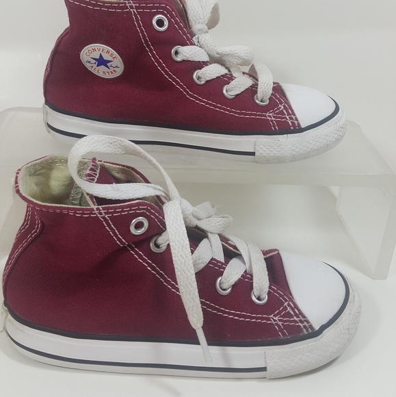 burgundy converse kids